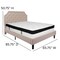 Flash Furniture Queen Platform Bed Set, Beige SL-BMF-3-GG - alternate 5